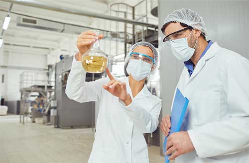 People working in food processing sector