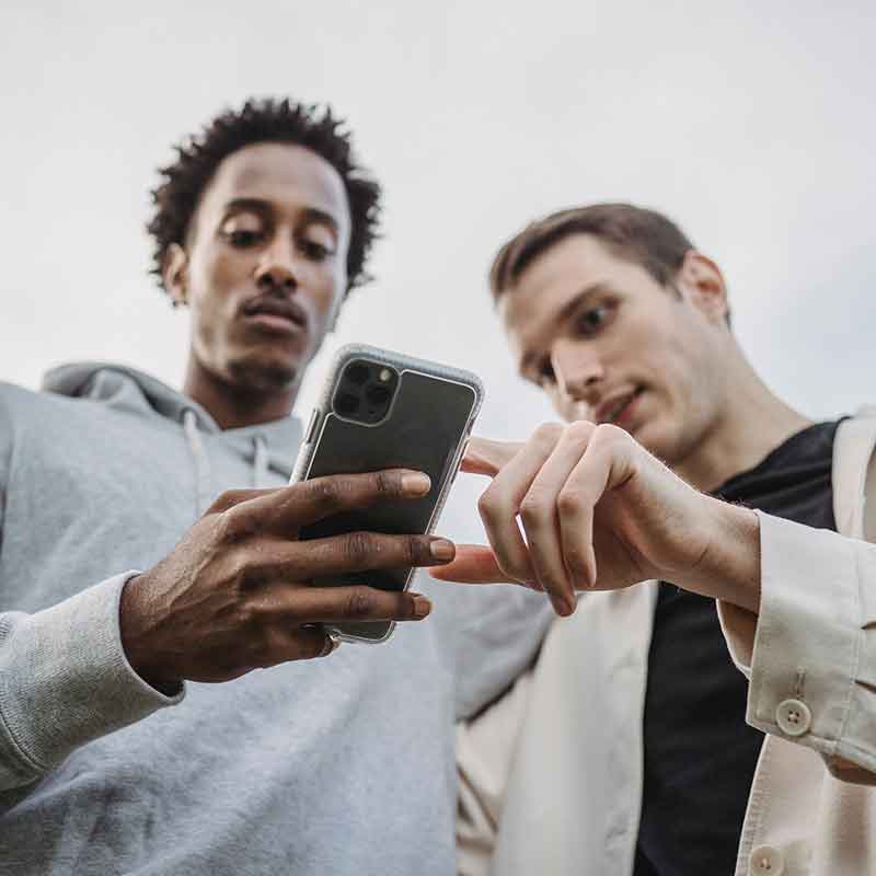 People networking on the phone